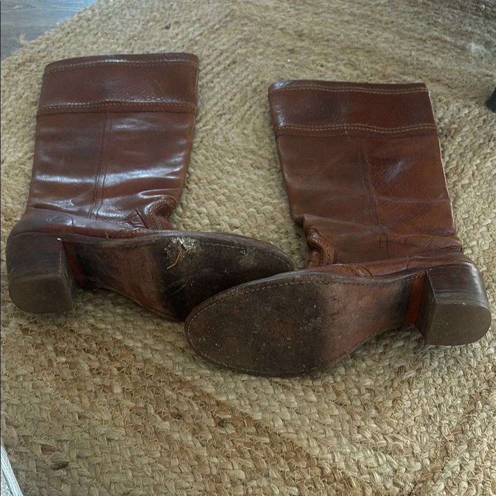 Frye Brown Leather Knee-High Boots - Picture 9 of 9